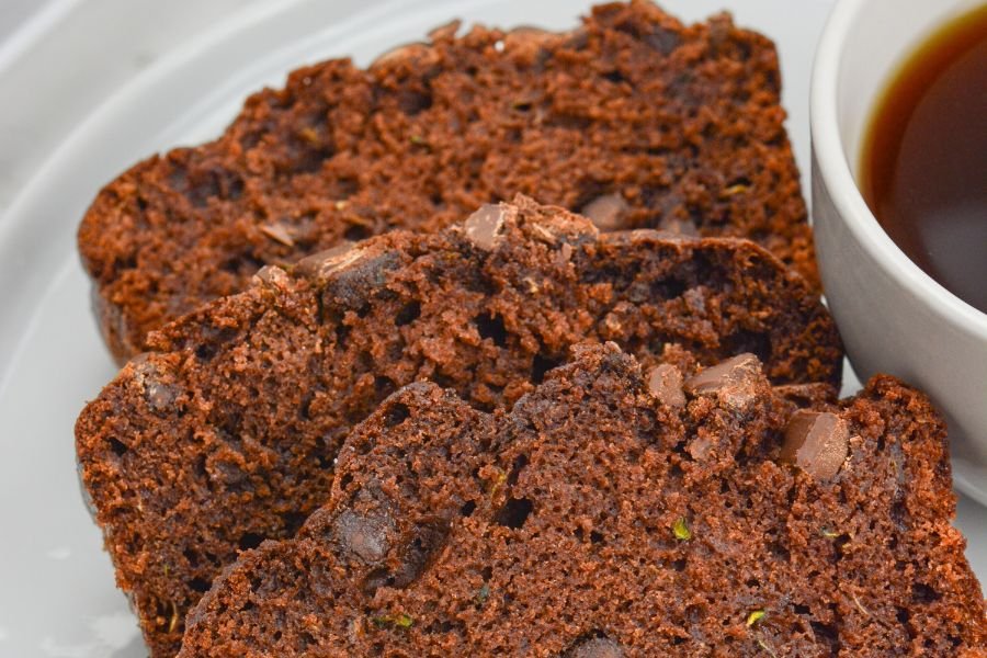 Double Chocolate Zucchini Bread Featuring Amazing Creamer