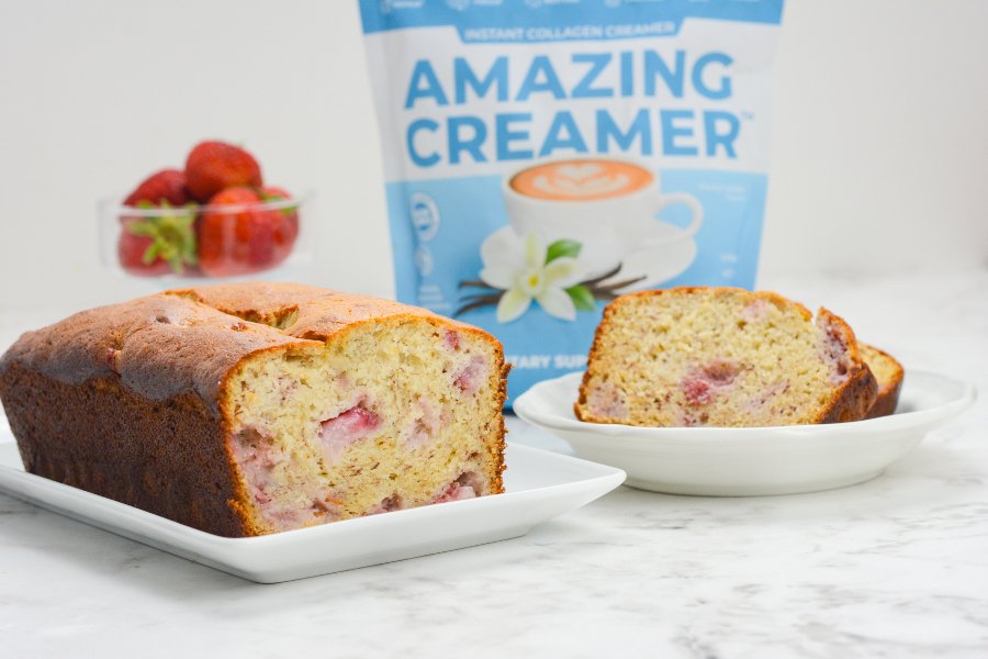 Strawberry Banana Bread Featuring Amazing Creamer